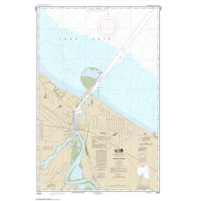 HISTORICAL NOAA Chart 14843: Huron Harbor