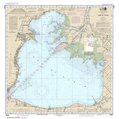Great Lakes NOAA Charts :NOAA Chart 14850: Lake St. Clair