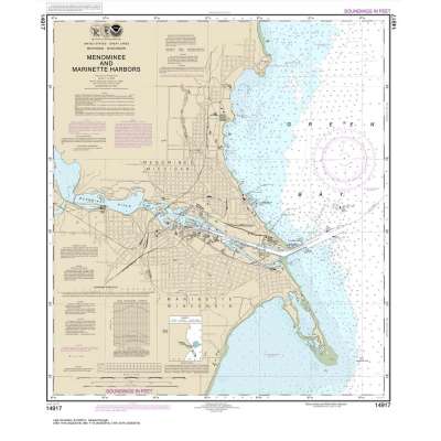 HISTORICAL NOAA Chart 14917: Menominee and Marinette Harbors