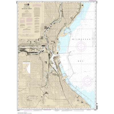 Great Lakes NOAA Charts :NOAA Chart 14924: Milwaukee Harbor