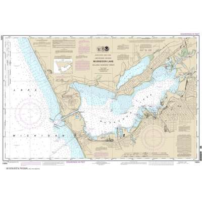 Great Lakes NOAA Charts :NOAA Chart 14934: Muskegon Lake and Muskegon Harbor