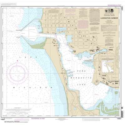 NOAA Chart 14937: Ludington Harbor