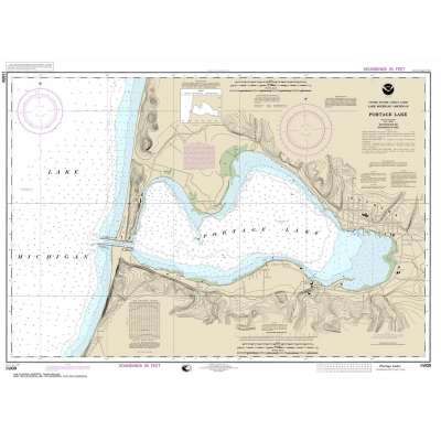 Great Lakes NOAA Charts :NOAA Chart 14939: Portage Lake