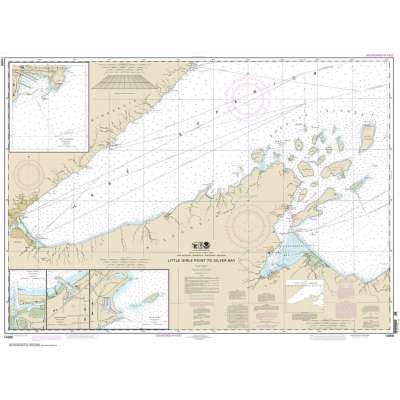 HISTORICAL NOAA Chart 14966: Little Girls Point to Silver Bay: including Duluth and Apostle Islands;Cornucopia Harbor;Port Wing Harbor;Knife River Harbor;Two Harbors