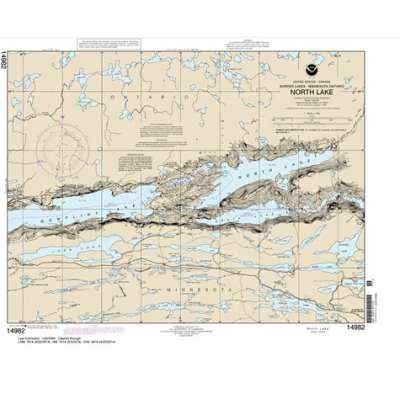 Great Lakes NOAA Charts :HISTORCIAL NOAA Chart 14982: North Lake