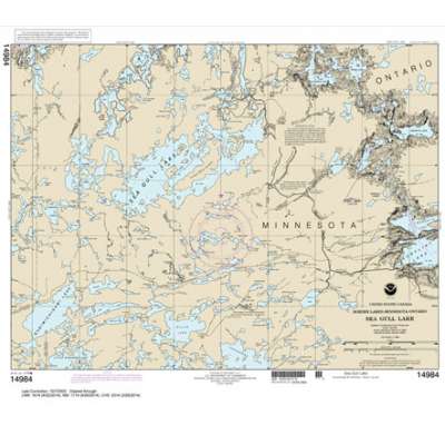 Great Lakes NOAA Charts :HISTORICAL NOAA Chart 14984: Sea Gull Lake