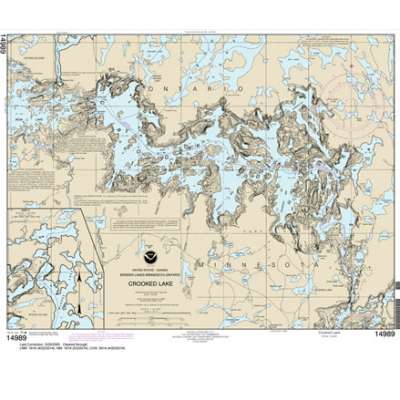 Great Lakes Charts :HISTORICAL NOAA Chart 14989: Crooked Lake