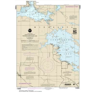 Great Lakes Charts :HISTORICALNOAA Chart 14995: Western Kabetogama Lake
