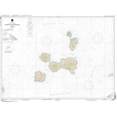 Alaska NOAA Charts :HISTORICAL NOAA Chart 16501: Islands of Four Mountains