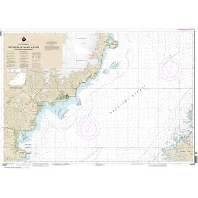 HISTORICAL NOAA Chart 16608: Shelikof Strait-Cape Douglas to Cape Nukshak