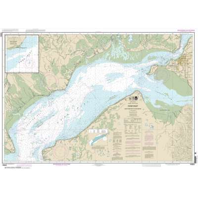 HISTORICAL NOAA Chart 16663: Cook Inlet-East Foreland to Anchorage;North Foreland