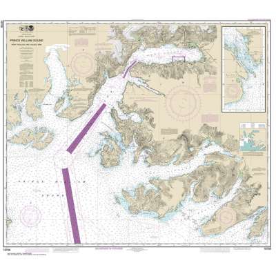 HISTORICAL NOAA Chart 16708: Prince William Sound-Port Fidalgo and Valdez Arm;Tatitlek Narrows