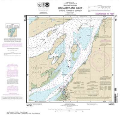 Alaska NOAA Charts :NOAA Chart 16710: Orca B. and ln.-Channel ls. to Cordova