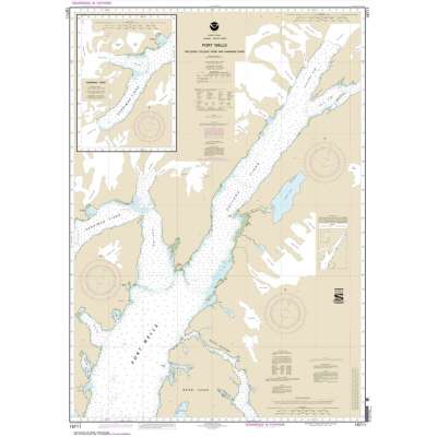 HISTORICAL NOAA Chart 16711: Port Wells: including College Fiord and Harriman Fiord