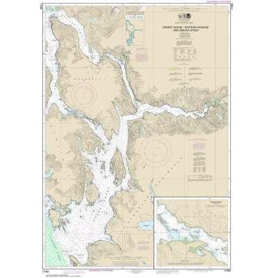 HISTORICAL NOAA Chart 17385: Ernest Sound-Eastern Passage and Zimovia Strait;Zimovia Strait