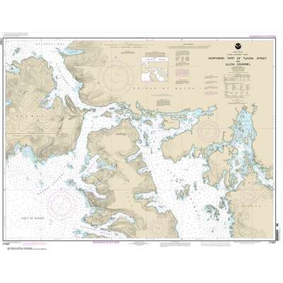 Alaska NOAA Charts :NOAA Chart 17407: Northern part of Tlevak Strait and Uloa Channel