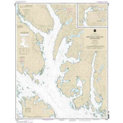 Alaska NOAA Charts :NOAA Chart 17431: N. end of Cordova Bay and Hetta Inlet