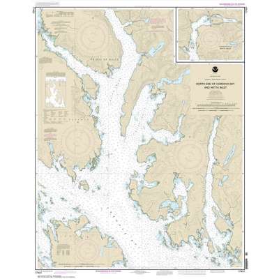 HISTORICAL NOAA Chart 17431: N. end of Cordova Bay and Hetta Inlet