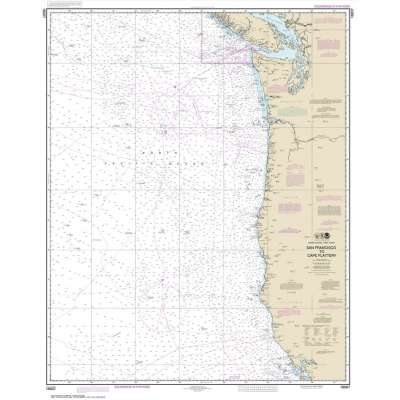 Pacific Coast NOAA Charts :NOAA Chart 18007: San Francisco to Cape Flattery