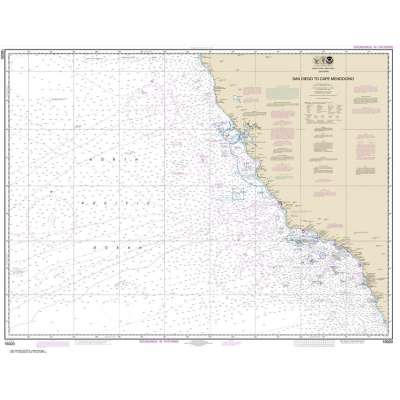 NOAA Chart 18020: San Diego to Cape Mendocino