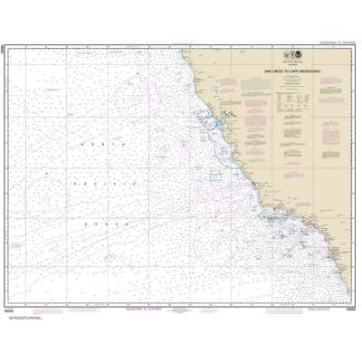 HISTORICAL NOAA Chart 18020: San Diego to Cape Mendocino