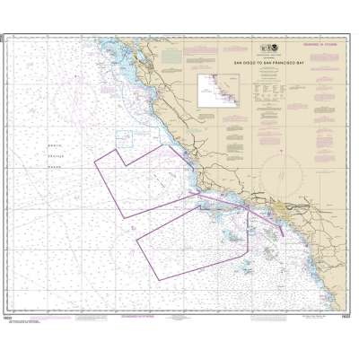 Pacific Coast NOAA Charts :NOAA Chart 18022: San Diego to San Francisco Bay