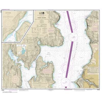 HISTORICAL NOAA Chart 18446: Puget Sound-Apple Cove Point to Keyport;Agate Passage