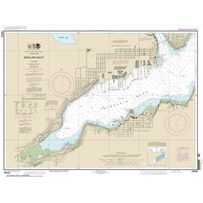 Pacific Coast NOAA Charts :NOAA Chart 18452: Sinclair Inlet