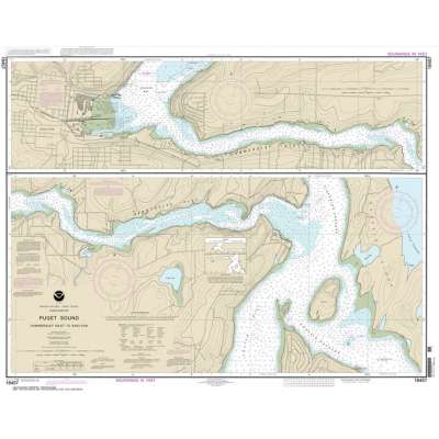 HISTORICAL NOAA Chart 18457: Puget Sound-Hammersley Inlet to Shelton