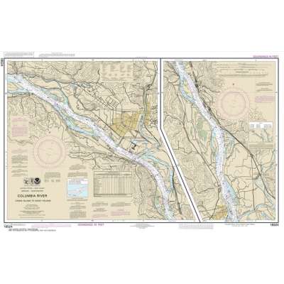 HISTORICAL NOAA Chart 18524: Columbia River Crims Island to Saint Helens