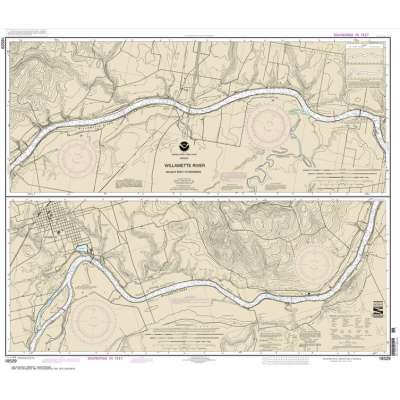 HISTORICAL NOAA Chart 18529: Willamette River Walnut Eddy To Newburg
