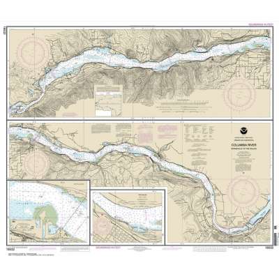 NOAA Chart 18532: Columbia River Bonneville To The Dalles; The Dalles; Hood River