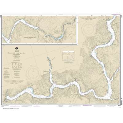 NOAA Chart 18551: FRANKLIN D. ROOSEVELT LAKE Southern part