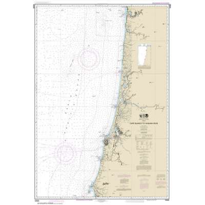 Pacific Coast NOAA Charts :NOAA Chart 18580: Cape Blanco to Yaquina Head