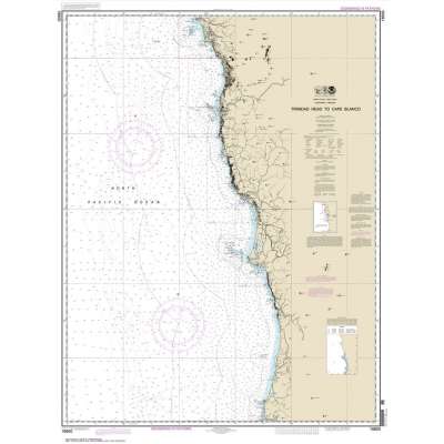 Pacific Coast NOAA Charts :NOAA Chart 18600: Trinidad Head to Cape Blanco