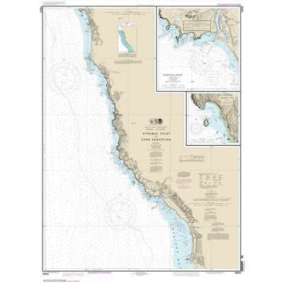 Pacific Coast Charts :NOAA Chart 18602: Pyramid Point to Cape Sebastian;Chetco Cove;Hunters Cove