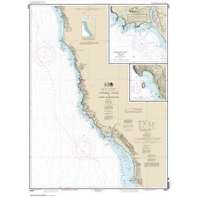 HISTORICAL NOAA Chart 18602: Pyramid Point to Cape Sebastian;Chetco Cove;Hunters Cove