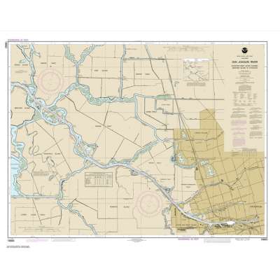 NOAA Chart 18663: San Joaquin River Stockton Deep Water Channel Medford Island to Stockton