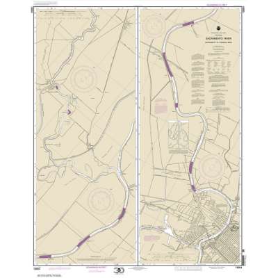 HISTORICAL NOAA Chart 18664: Sacramento River Sacramento to Fourmile Bend