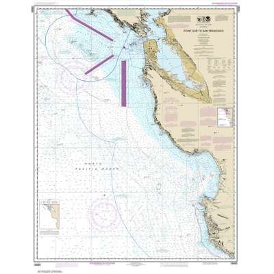 Pacific Coast NOAA Charts :NOAA Chart 18680: Point Sur to San Francisco