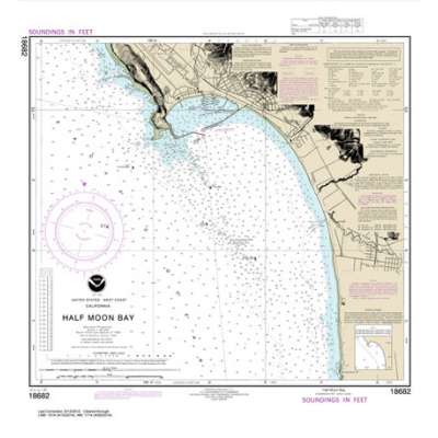 Pacific Coast NOAA Charts :HISTORICAL NOAA Chart 18682: Half Moon Bay