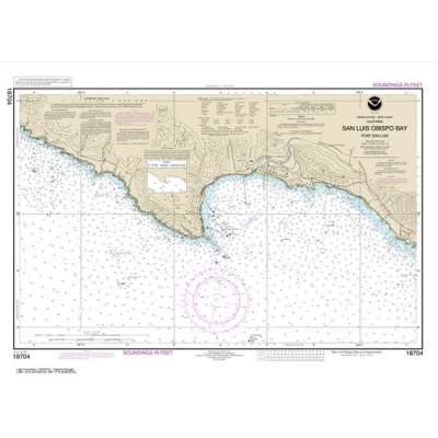 Pacific Coast Charts :HISTORICAL NOAA Chart 18704: San Luis Obispo Bay: Port San Luis