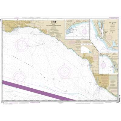 HISTORICAL NOAA Chart 18725: Port Hueneme to Santa Barbara;Santa Barbara;Channel Islands Harbor and Port Hueneme;Ventura