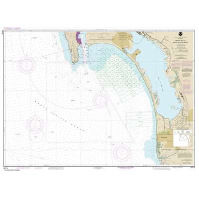 Pacific Coast NOAA Charts :NOAA Chart 18772: Approaches to San Diego Bay
