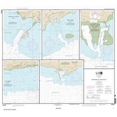 Pacific Coast Charts :NOAA Chart 19353: Harbors of Moloka'i Kaunakakai Harbor;PÃ¼koo Harbor;KamalÃ¶ Harbor;Kolo Harbor;Lono Harbor