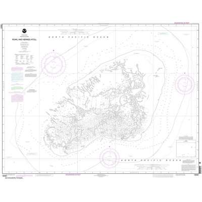 Pacific Coast NOAA Charts :HISTORICAL NOAA Chart 19461: Pearl and Hermes Atoll