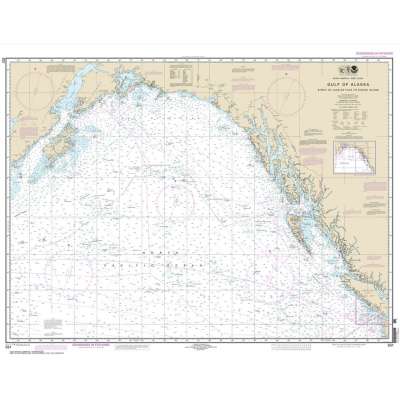 NOAA Chart 531: Gulf of Alaska Strait of Juan de Fuca to Kodiak Island