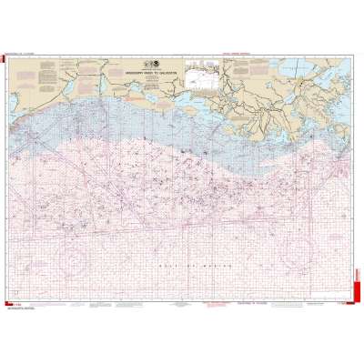 HISTORICAL NOAA Chart 1116A: Mississippi River to Galveston (Oil and Gas Leasing Areas)