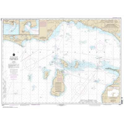 HISTORICAL NOAA Chart 14911: Waugoshance Point to Seul Choix Point: including Beaver Island Group;Port Inland;Beaver Harbor