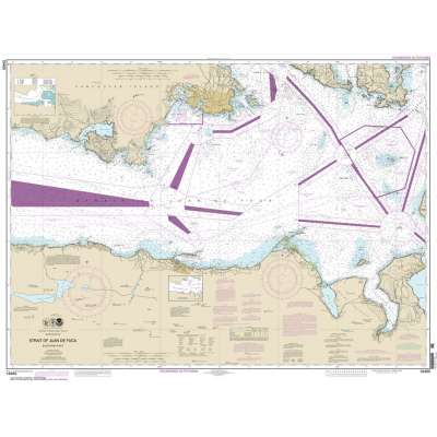Pacific Coast NOAA Charts :NOAA Chart 18465: Strait of Juan de Fuca-eastern part